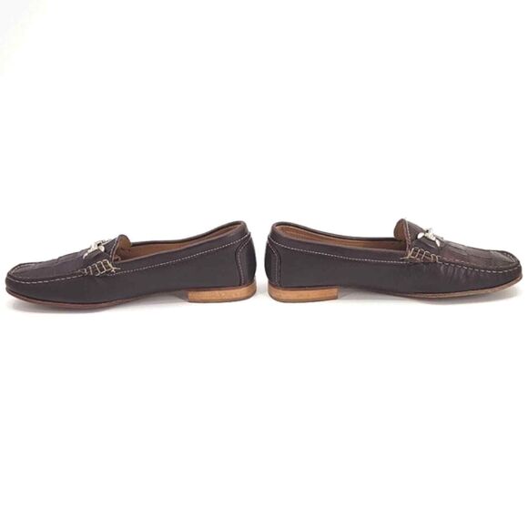 Maggio & Rossetto Brown Leather Croc Embossed Loafers Flats Womens Shoe Size 6 - Picture 3 of 8